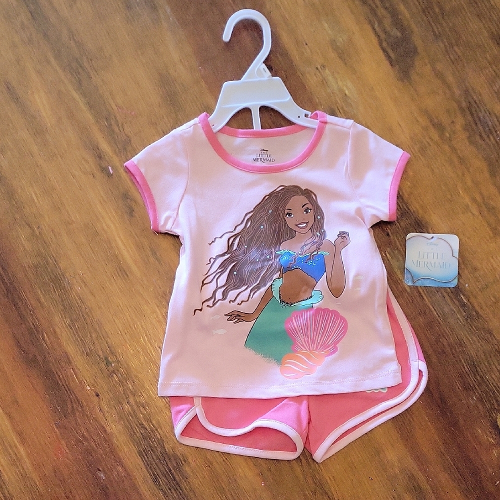 Little Mermaid Pink Toddler Outfit Size 2T